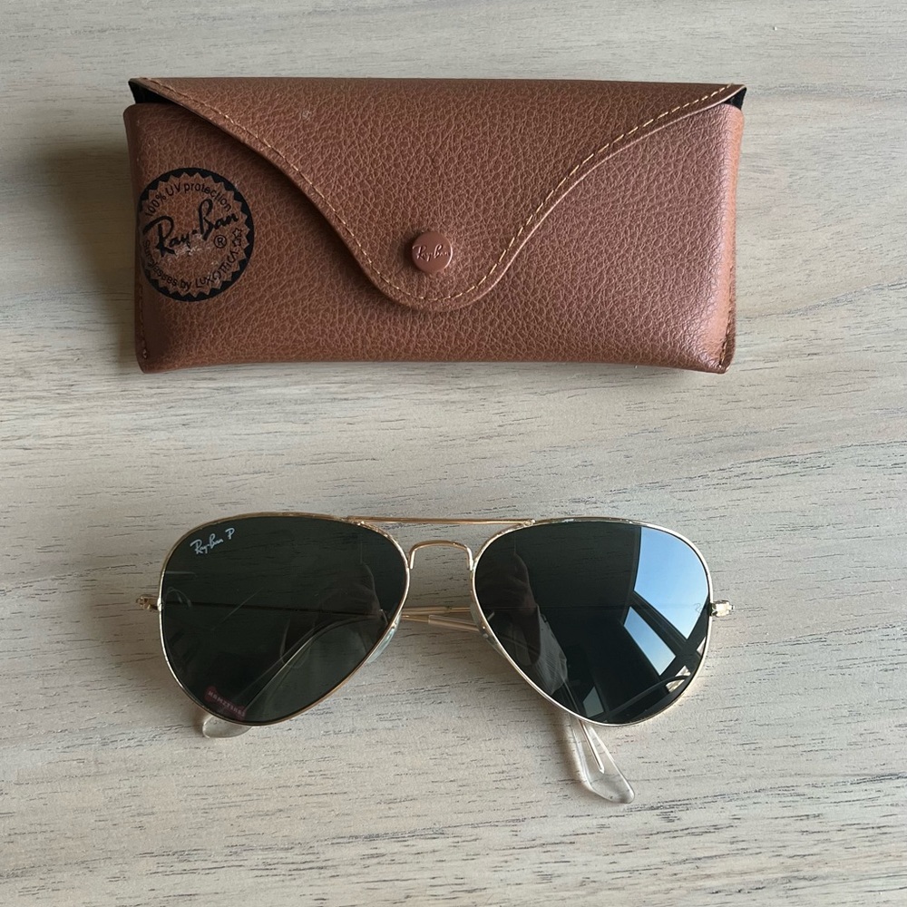 Ray Bans Polarized aviator sunglasses